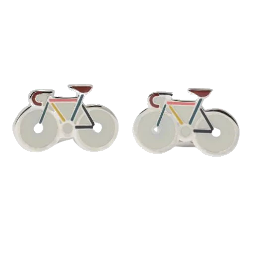 Paul Smith Men's Silver Bike Cufflinks