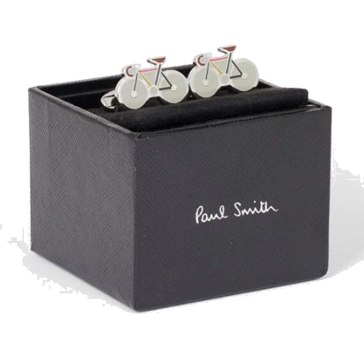 Paul Smith Men's Silver Bike Cufflinks - Image 3