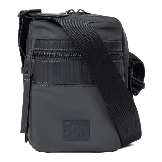 Paul Smith Men's Slate Grey 'Shadow Stripe' Trim Flight Bag