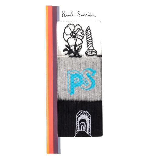 Paul Smith Men's Three Pack Ribbed Cotton Socks - Image 5