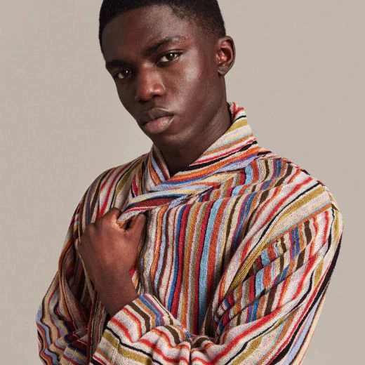 Paul Smith Men's Cotton Towelling Signature Stripe Dressing Gown - Image 4