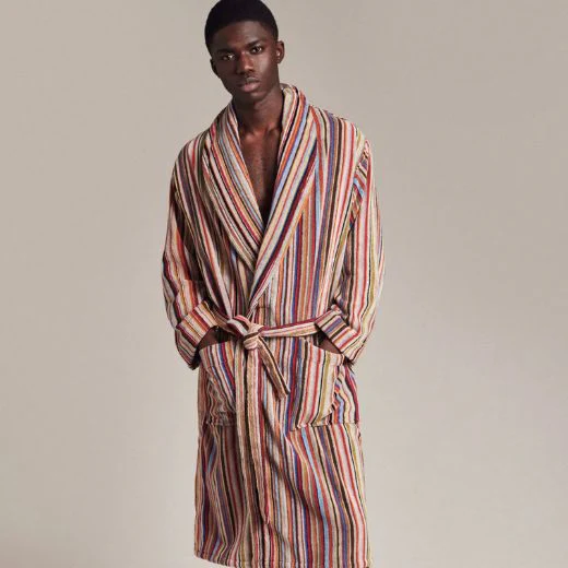 Paul Smith Men's Cotton Towelling Signature Stripe Dressing Gown - Image 5