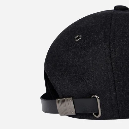 Paul Smith Men's Anson Grey Merino Wool Blend Cap - Image 3