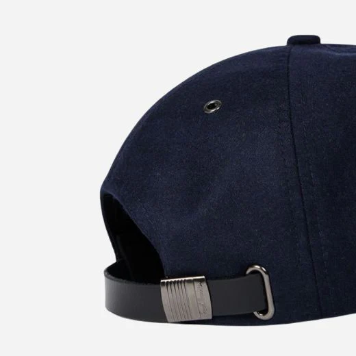 Paul Smith Men's Anson Navy Blue Merino Wool Blend Cap - Image 3