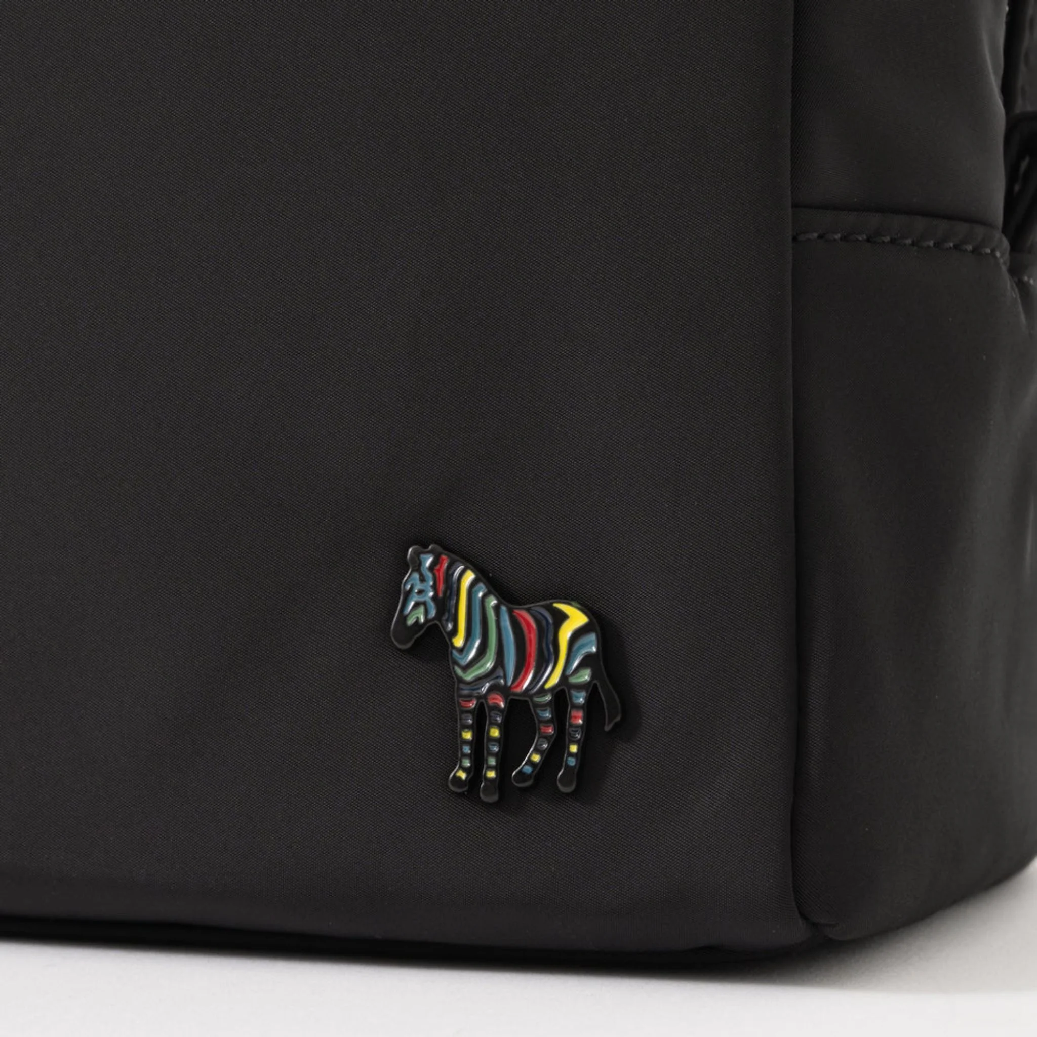 Paul Smith Men's Black Recycled Polyester Wash Bag with Striped Zebra Logo - Image 5