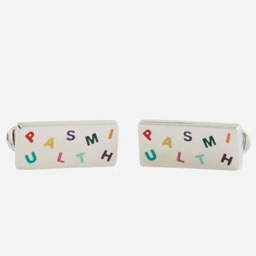 Paul Smith Men's Cufflinks with Multicoloured Logo Letters