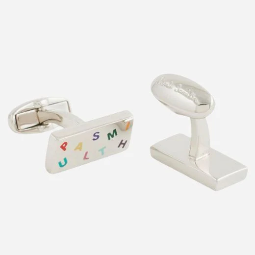 Paul Smith Men's Cufflinks with Multicoloured Logo Letters - Image 2