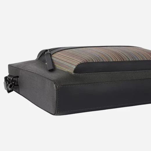 Paul Smith Men's Folio with 'Signature Stripe' Coated Canvas Pocket - Image 7