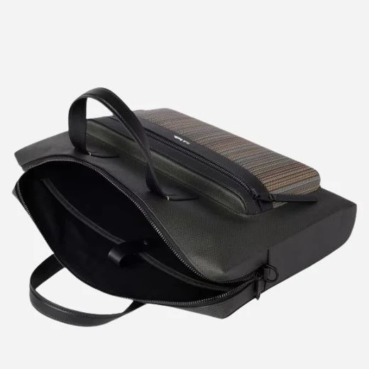 Paul Smith Men's Folio with 'Signature Stripe' Coated Canvas Pocket - Image 8