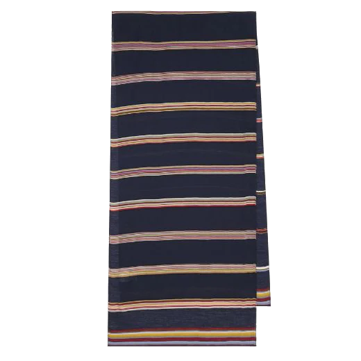 Paul Smith Men's Signature Stripe Navy Silk-Blend Scarf