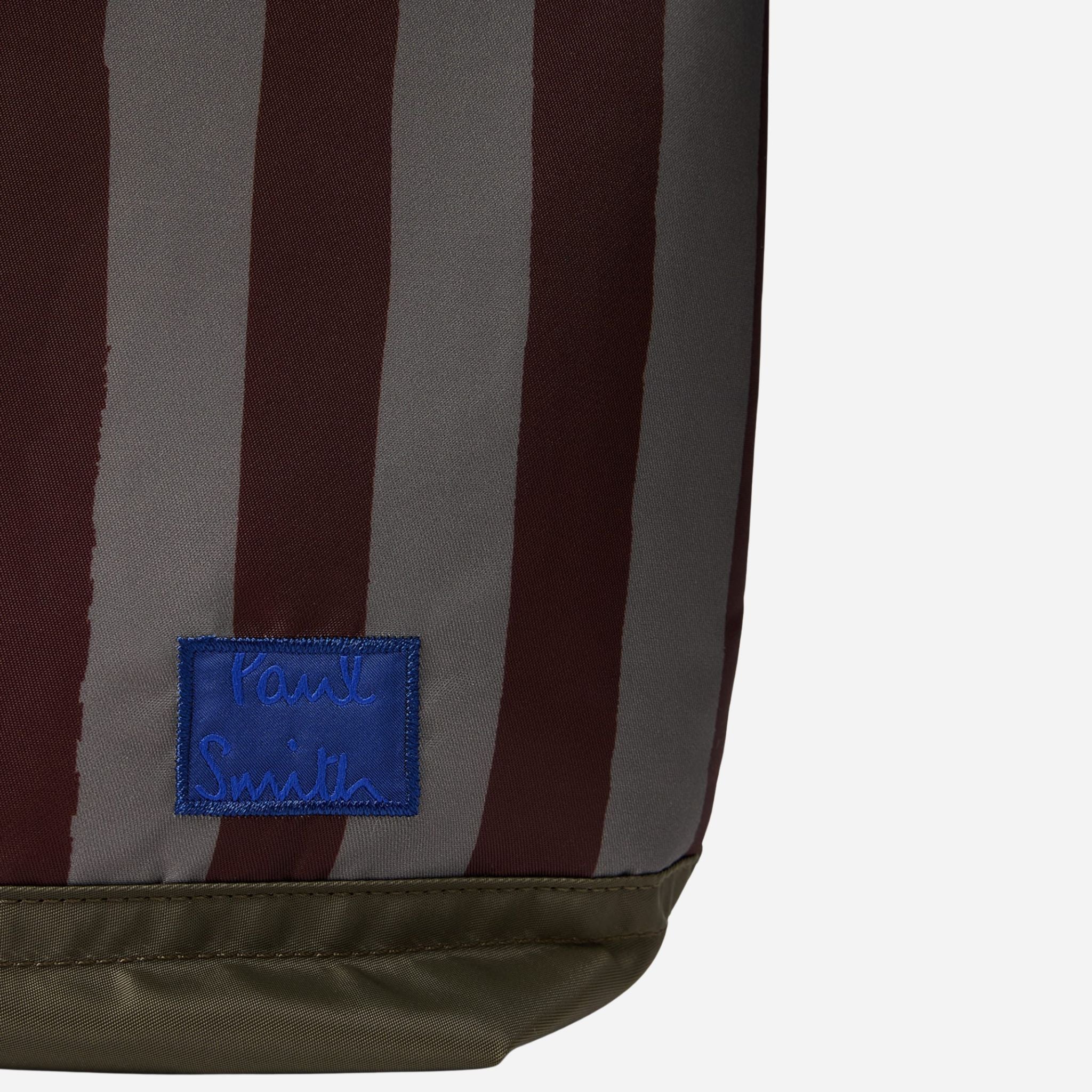 Paul Smith Multistripe Recycled Nylon Adjustable Tote Bag with Signature Logo Patch - Image 5