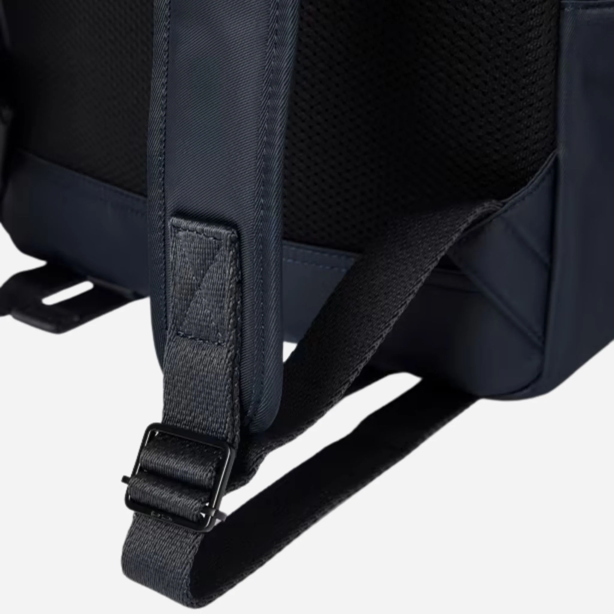 Paul Smith Navy Blue Recycled Polyester Backpack with Artist Stripe Trim - Image 4
