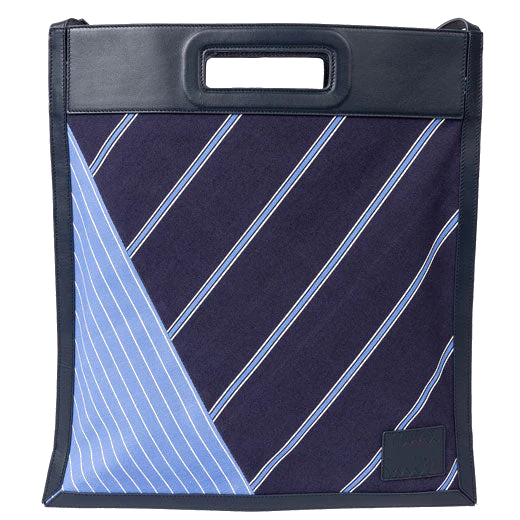 Paul Smith Navy Messenger Bag with Cotton Stripe Details