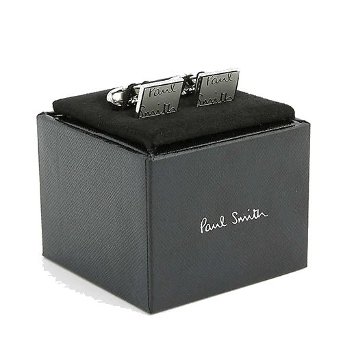 Paul Smith Rectangular Etch Logo Cufflinks - Image 2
