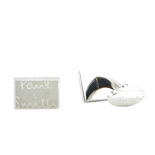 Paul Smith Rectangular Etch Logo Cufflinks - Image 3