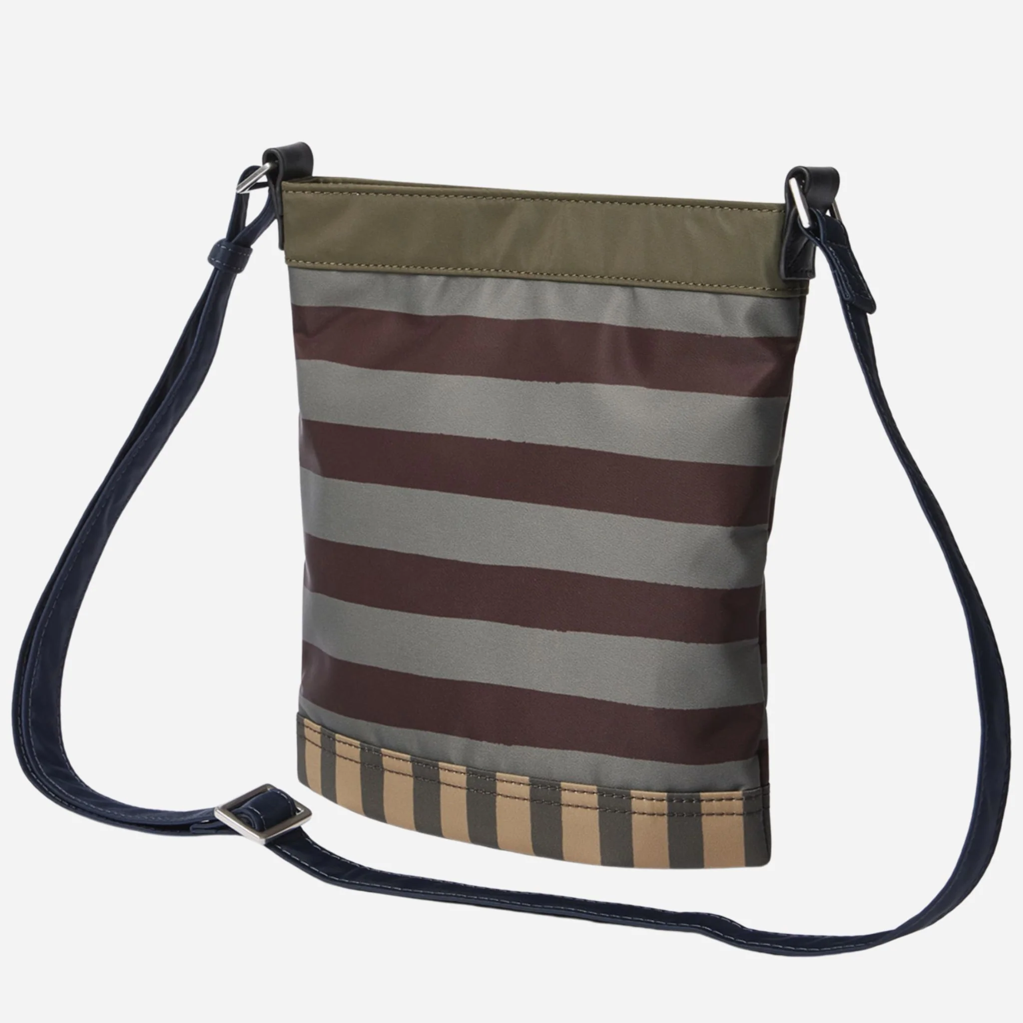 Paul Smith Recycled Nylon Multistripe Musette Bag with Signature Logo Patch - Image 2
