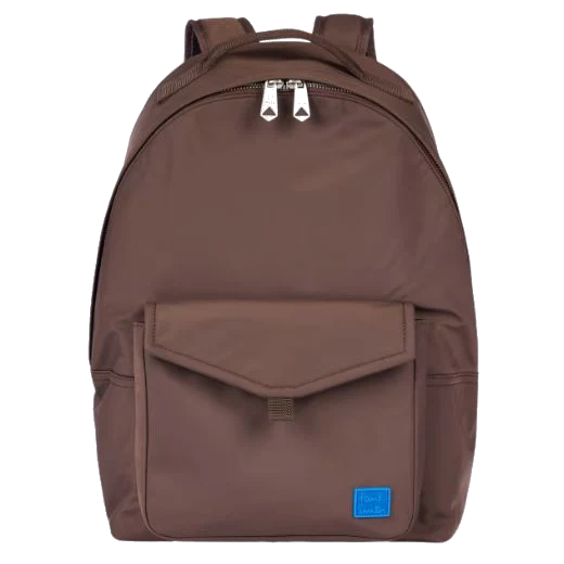 Paul Smith Recycled Polyester Brown Zip Top Backpack