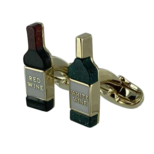 Paul Smith Red & White Wine Bottle Cufflinks - Image 2