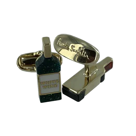Paul Smith Red & White Wine Bottle Cufflinks - Image 4