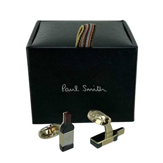 Paul Smith Red & White Wine Bottle Cufflinks - Image 5
