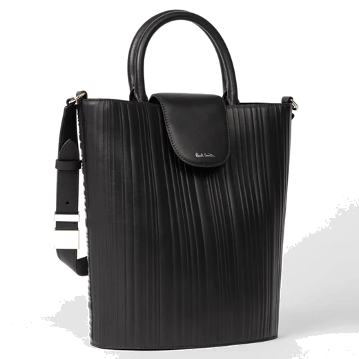 Paul Smith Shadow Stripe Brown Leather Bucket Bag - Image 3
