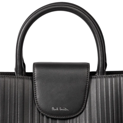 Paul Smith Shadow Stripe Brown Leather Bucket Bag - Image 4