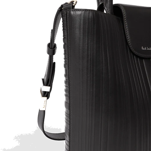 Paul Smith Shadow Stripe Brown Leather Bucket Bag - Image 5