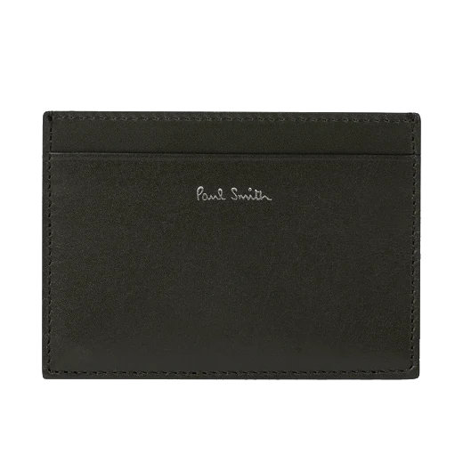Paul Smith Shadow Stripe Dark Green 3CC Leather Card Holder
