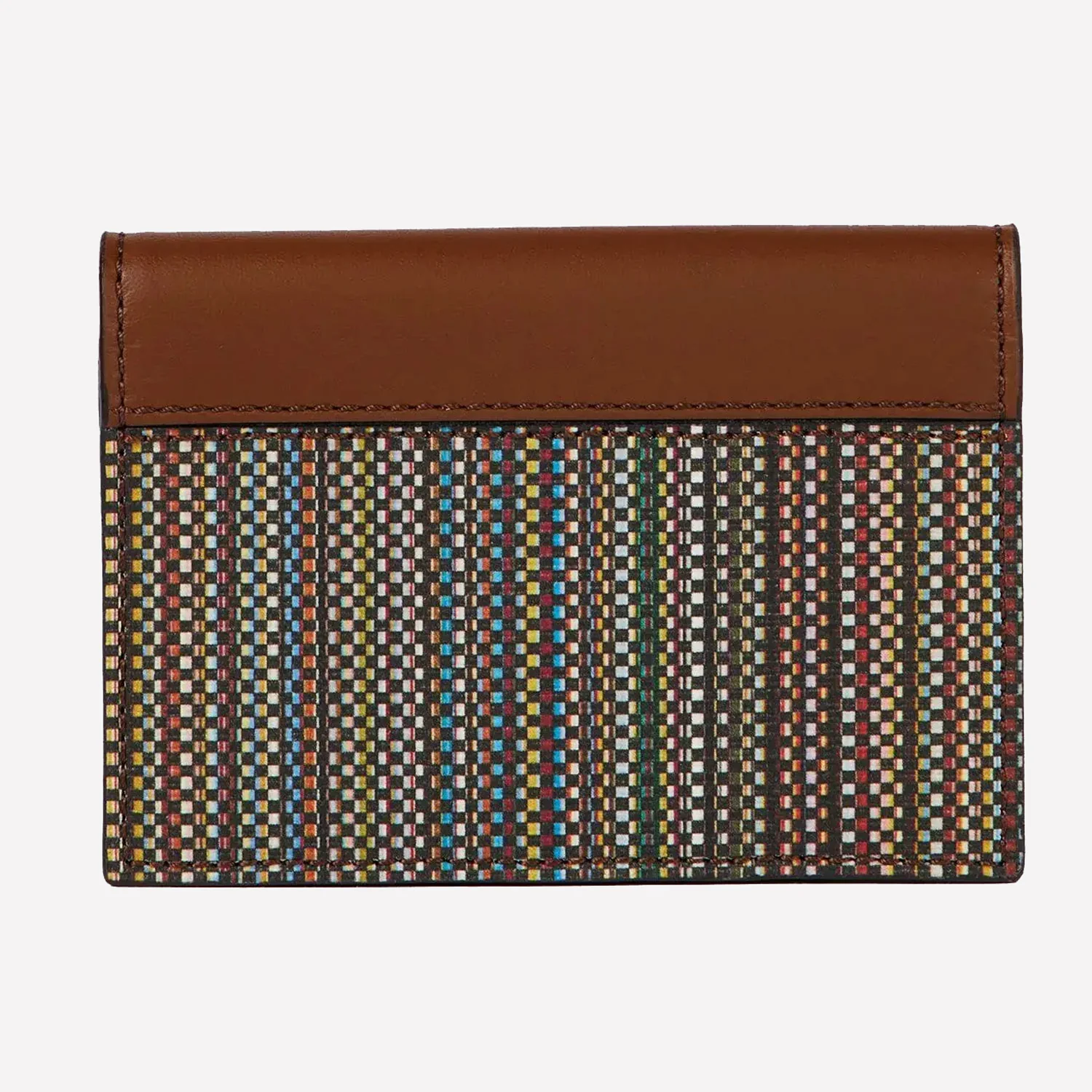 Paul Smith Signature Stripe Coated Canvas 2CC Business Card Holder