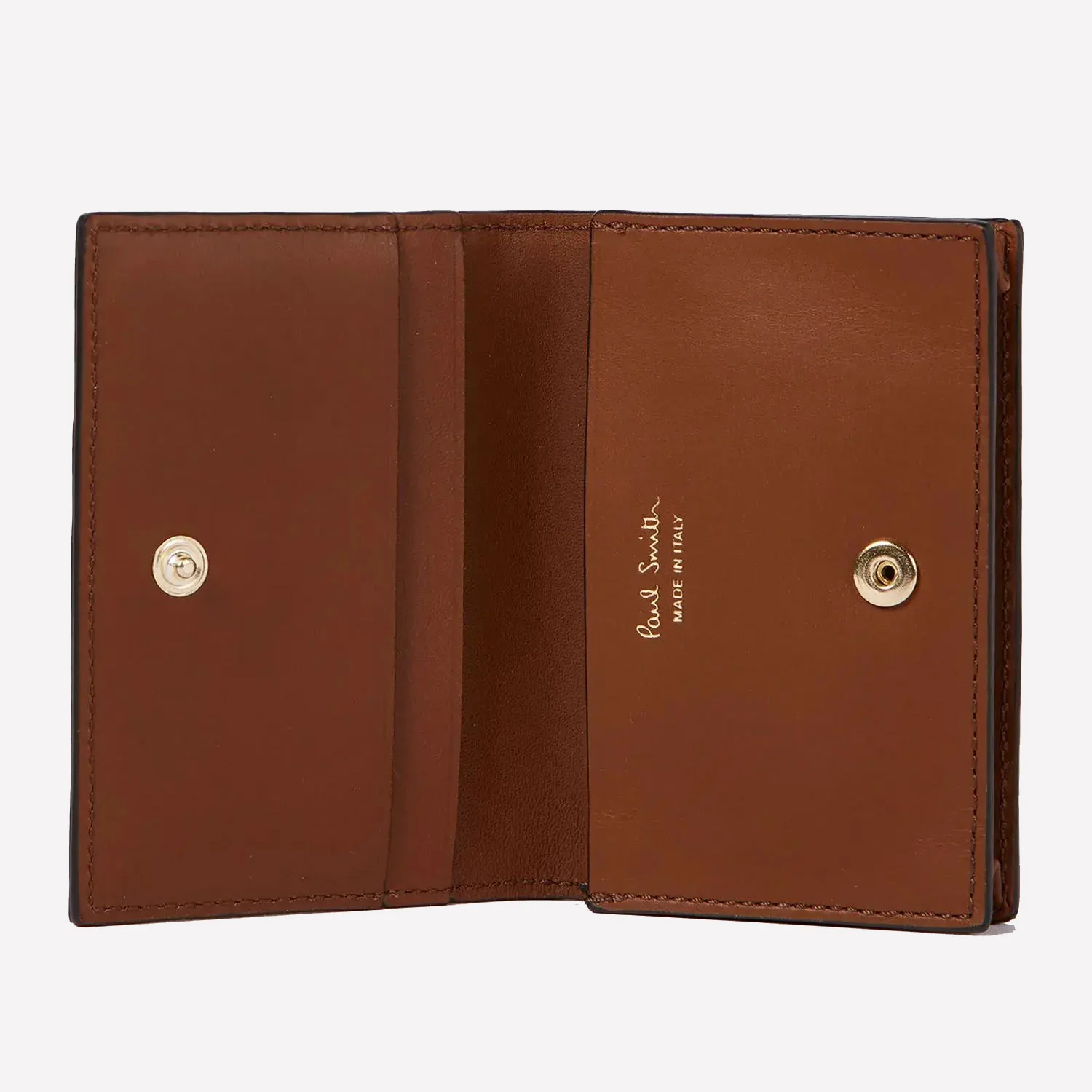 Paul Smith Signature Stripe Coated Canvas 2CC Business Card Holder - Image 4