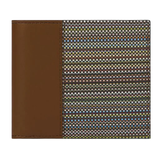Paul Smith Signature Stripe Coated Canvas Bifold 4CC Coin Wallet