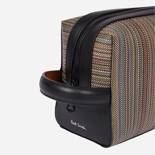 Paul Smith Signature Stripe Coated Canvas Travel Wash Bag - Image 3