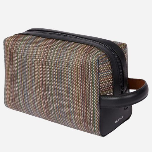 Paul Smith Signature Stripe Coated Canvas Travel Wash Bag - Image 5