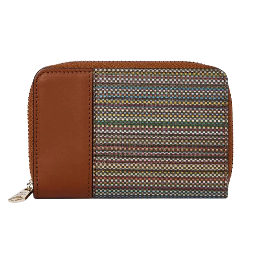 Paul Smith Signature Stripe Coated Canvas Zip-Around Purse