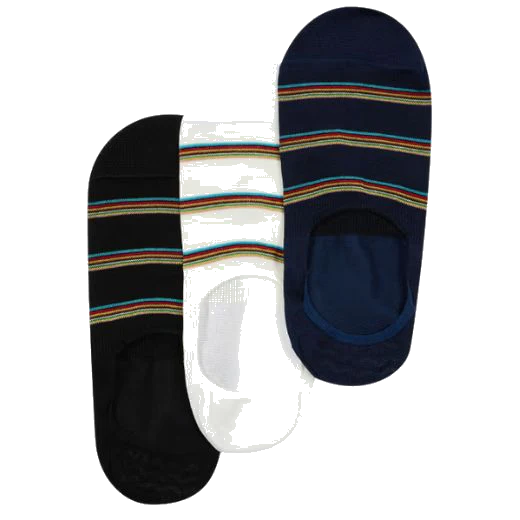 Paul Smith Signature Stripe 'No Show' Loafer Socks 3-Pack