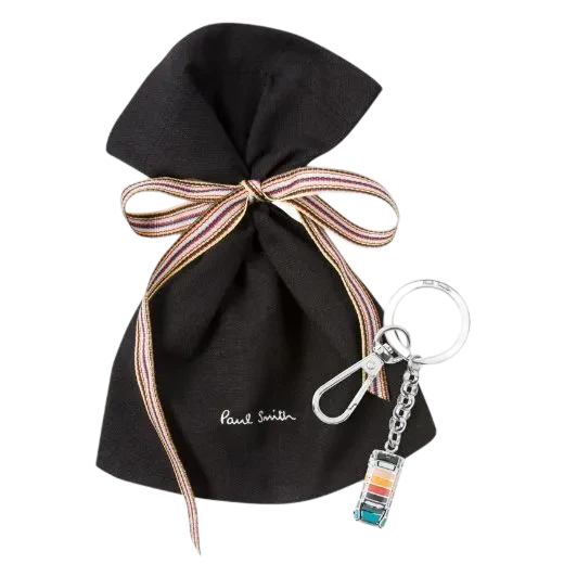 Paul Smith Silver Artist Stripe Mini Keyring - Image 4