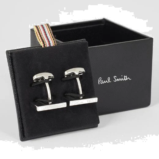 Paul Smith Silver Mother Of Pearl Stripe Cufflinks - Image 4