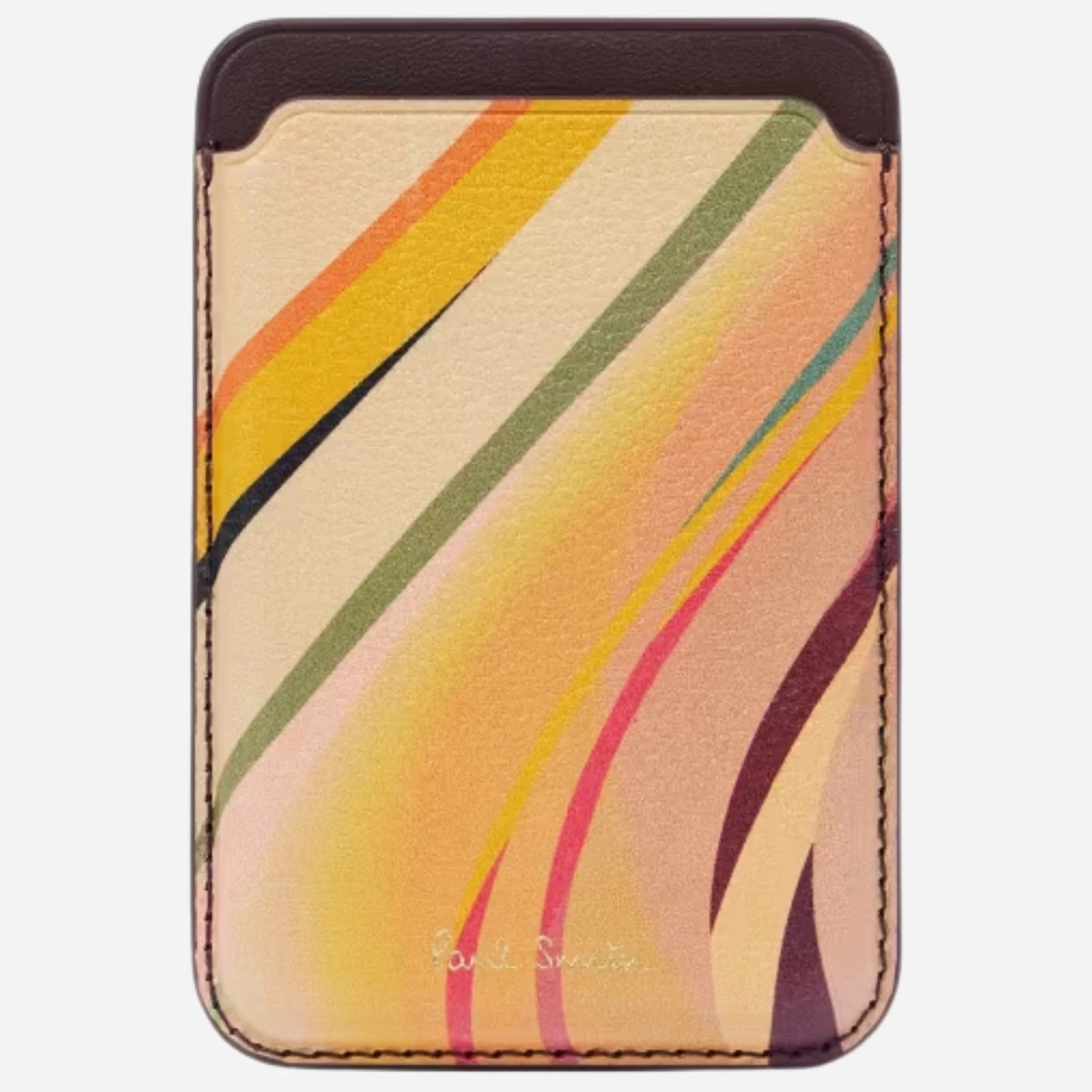 Paul Smith 'Swirl' Pattern Leather iPhone MagSafe Credit Card Case