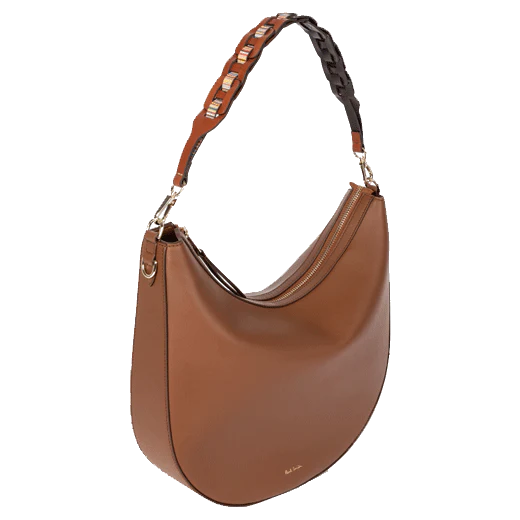 Paul Smith Tan Leather Hobo Bag with Woven Strap - Image 2