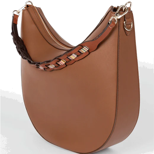 Paul Smith Tan Leather Hobo Bag with Woven Strap - Image 7