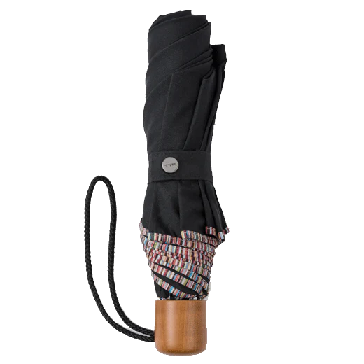 Paul Smith Telescopic 'Signature Stripe' Compact Umbrella - Image 2