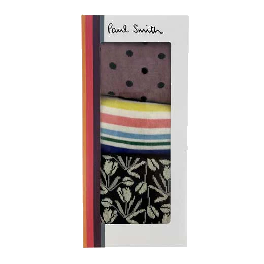 Paul Smith Women's 3-Pack Novelty Patterned Cotton Socks - Image 5