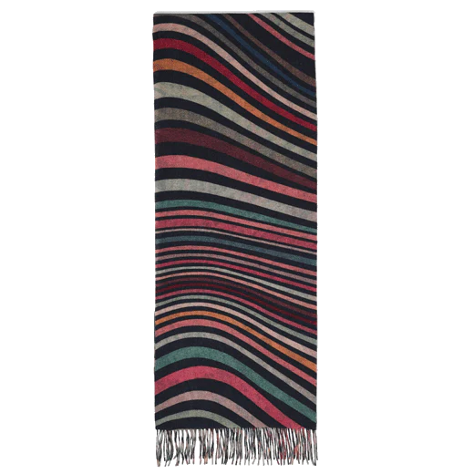 Paul Smith Women's Crazy Swirl Print Wool Scarf