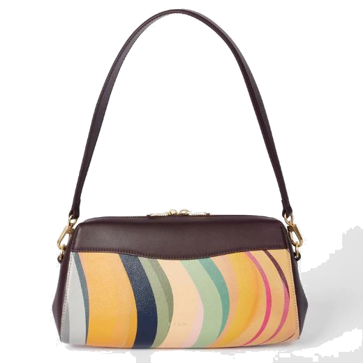 Paul Smith Women's 'Dusky Swirl' Print Leather Shoulder Bag - Image 7