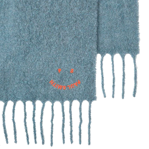 Paul Smith Women's 'Happy' Alpaca-Blend Slate Grey Scarf - Image 3