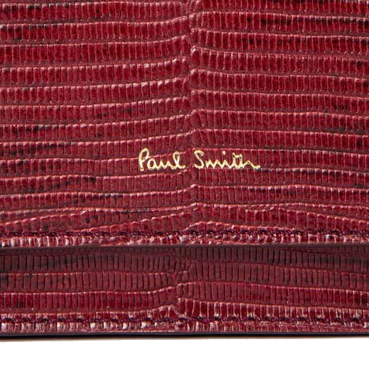 Paul Smith Women's Mock Lizard Burgundy Clutch Saddle Bag - Image 5