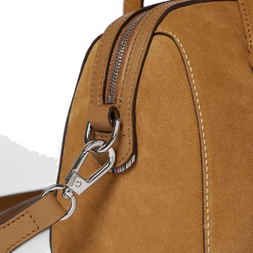 Paul Smith Women's Small Boston Bag in Tan Suede - Image 5