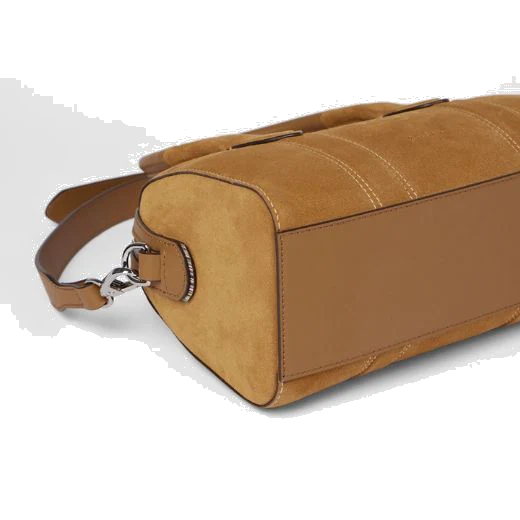 Paul Smith Women's Small Boston Bag in Tan Suede - Image 7