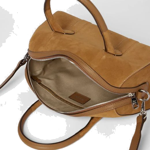 Paul Smith Women's Small Boston Bag in Tan Suede - Image 8