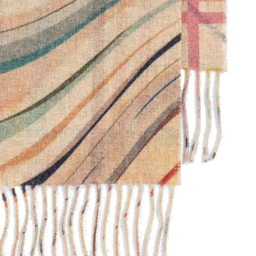 Paul Smith Women's Wool & Cashmere Blend Check Swirl Scarf - Image 2